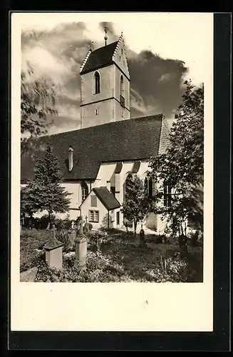 AK Aidlingen, Ansicht Ev. Kirche