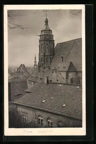 AK Pirna, Blick auf die Stadtkirche