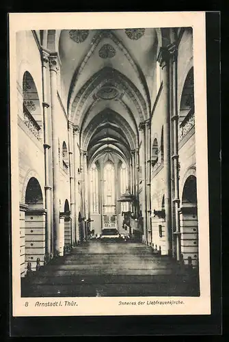 AK Arnstadt i. Thür., Inneres der Liebfrauenkirche