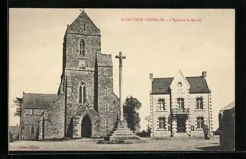AK St-Sauveur-Lendelin, L`Église et la Mairie