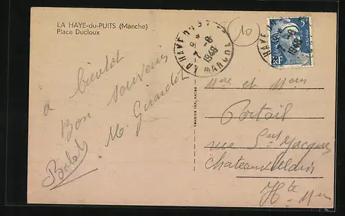 AK La Haye-du-Puits, Place Ducloux