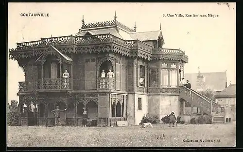 AK Coutainville, Une Villa, Rue Amiraux Méquet