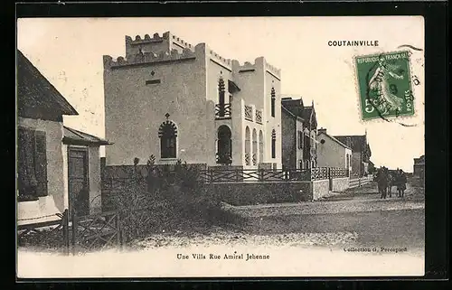 AK Coutainville, Une Villa Rue Amiral Jehenne