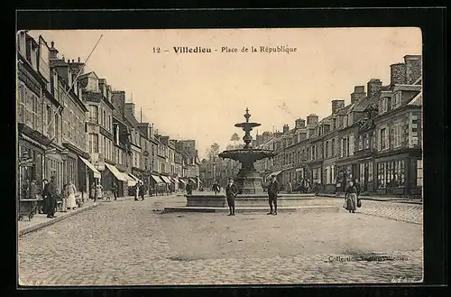AK Villedieu, Place de la Republique