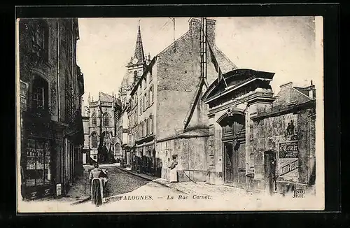 AK Valognes, La Rue Carnot