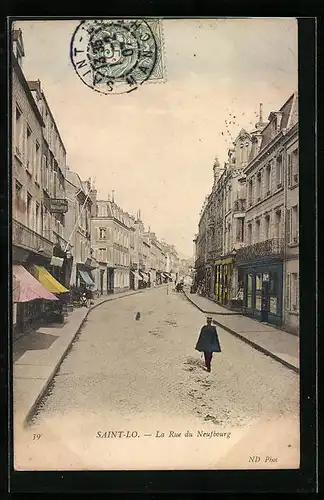 AK Saint-Lo, La Rue du Neufbourg