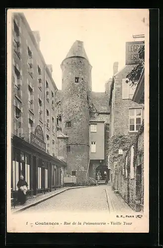 AK Coutances, Rue de la Poissonnerie, Vieille Tour