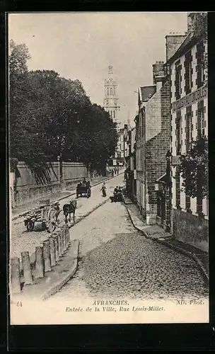 AK Avranches, Entree de la Ville, Rue Louis Millet