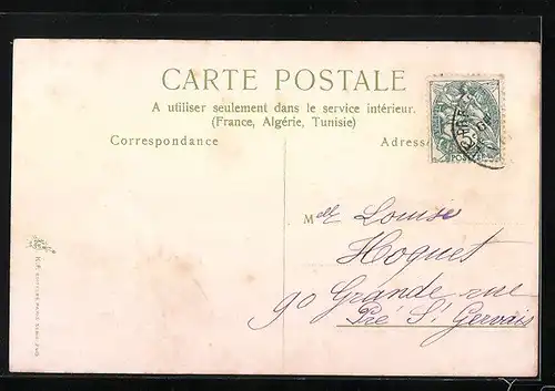 Präge-AK Mädchen mit Blumen