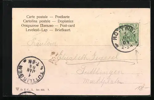 AK Zweig mit roten Kirschen