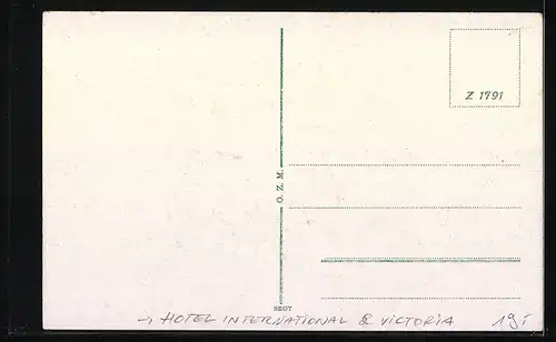 AK Lübeck, Hotel International & Viktoria am Bahnhof mit Pferdewägen