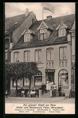 AK Husum a. d. Nordsee, Hotel und Restaurant Peter Ahrendsen