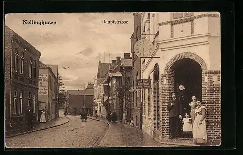 AK Kellinghusen, Hauptstrasse mit Goldschmied Adolf Bowitz