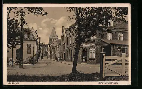 AK Garding, Partie in der Fischerstrasse