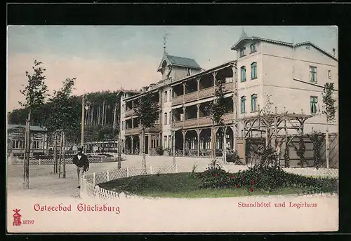 AK Glücksburg /Ostsee, Strandhotel und Kurhaus mit Anlagen