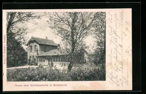 AK Bredstedt, Gasthaus Schützenhof, Gebäudeansicht