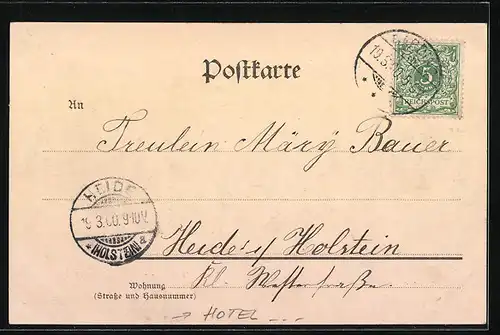 AK Garding, Osterstrasse mit Hotel Holsteinischer Hof