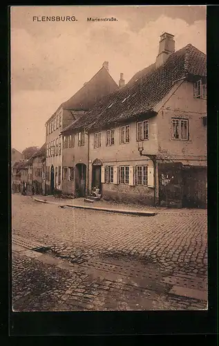 AK Flensburg, Gebäudeansicht in der Marienstrasse