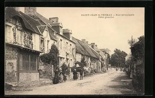 AK Saint-Jean-le-Thomas, Rue principale, Cote gauche