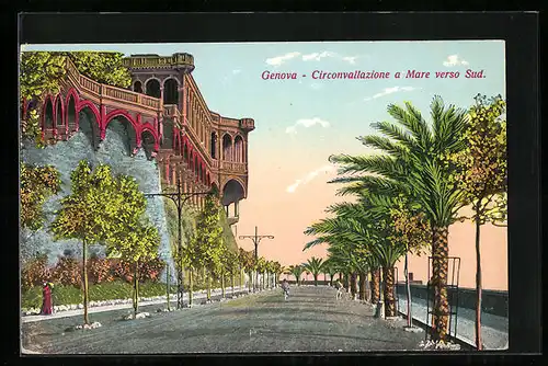 AK Genova, Circonvallazione a Mare verso Sud