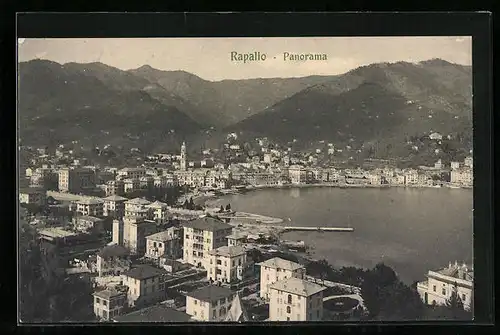 AK Rapallo, Panorama, Hafen