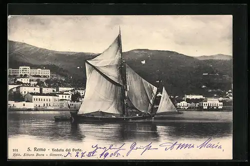 AK San Remo, Veduta del Porto