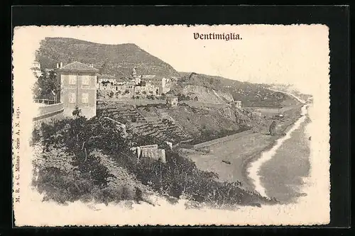 AK Ventimiglia, Blick auf die Stadt