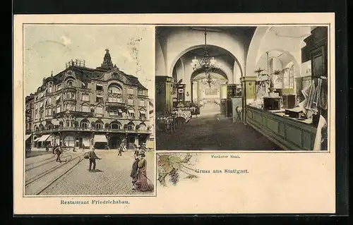 AK Stuttgart, Restaurant Friedrichsbau, Vorderer Saal