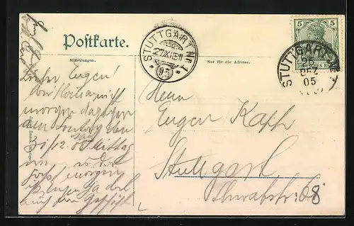 AK Stuttgart, Restaurant Friedrichsbau, Vorderer Saal