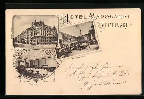 AK Stuttgart, Hotel Marquardt, Kleiner Saal