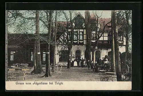 AK Telgte, Gasthaus Jägerhaus, Garten Terrasse