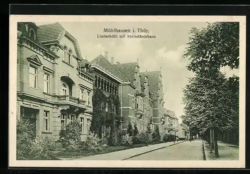 AK Mühlhausen /Thür., Lindenbühl mit Kreisständehaus