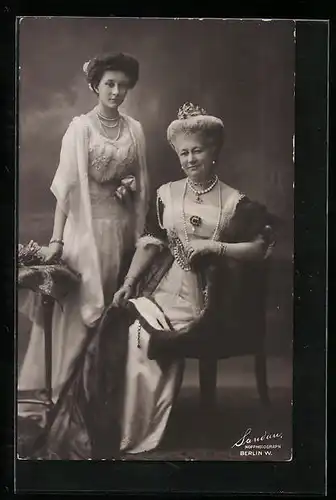 AK Kaiserin Auguste Victoria Königin von Preussen nebst Ihrer Tochter