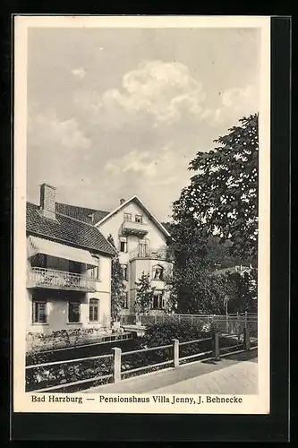 AK Bad Harzburg, Pensionshaus Villa Jenny, J. Behnecke