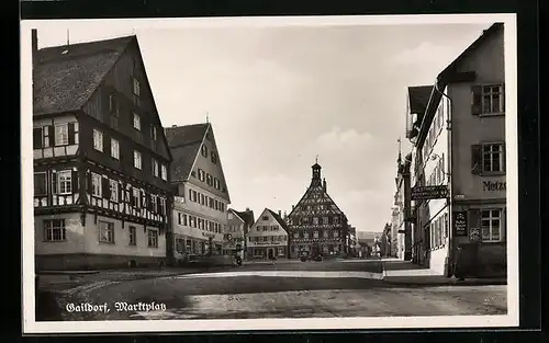 AK Gaildorf, Marktplatz mit Gasthof Kirchenmetzger