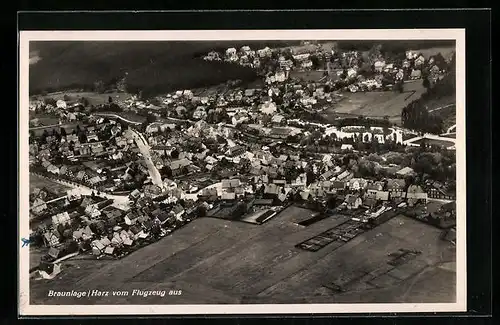 AK Braunlage / Harz, Gesamtansicht, Flugzeugaufnahme