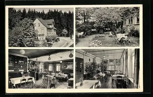 AK Braunlage / Harz, Hotel-Pension Jermerstein, Aussen- und Innenansichten
