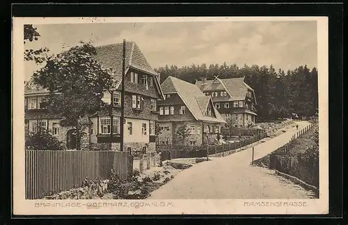 AK Braunlage / Harz, Gebäudepartie in der Ramsenstrasse