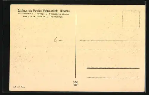 AK Todtmoos-Au / Wehratal, Häuserpartie mit Kirche, Gasthaus-Pension Wehraschlucht-Hirschen