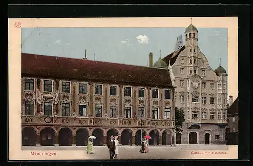 AK Memmingen, Rathaus mit Harmonie