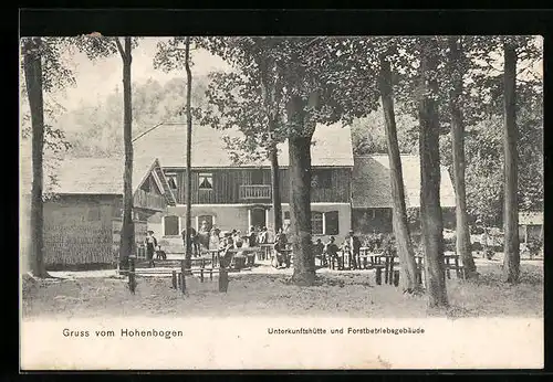 AK Hohenbogen, Gasthaus und Forstbetriebsgebäude