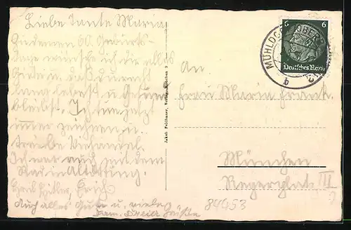 AK Mühldorf am Inn, Monument auf dem Stadtplatz