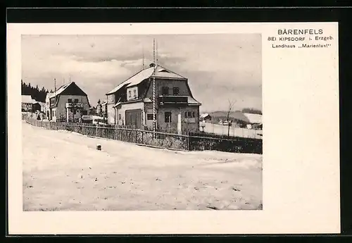 AK Bärenfels bei Kipsdorf im Erzgeb., vor dem Landhaus Marienlust