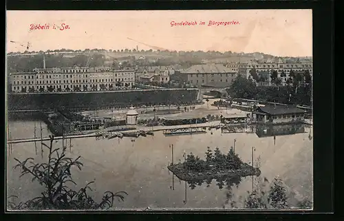 AK Döbeln i. Sa., Gondelteich im Bürgergarten