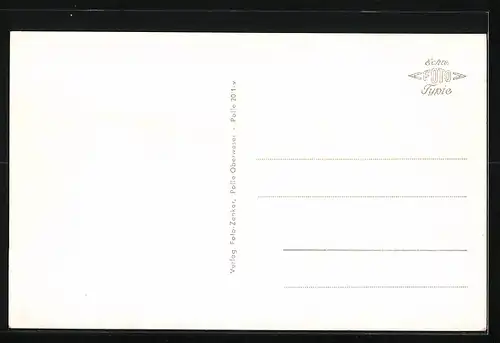 AK Polle a. d. Weser, Gesamtansicht, Weserlied in Textform