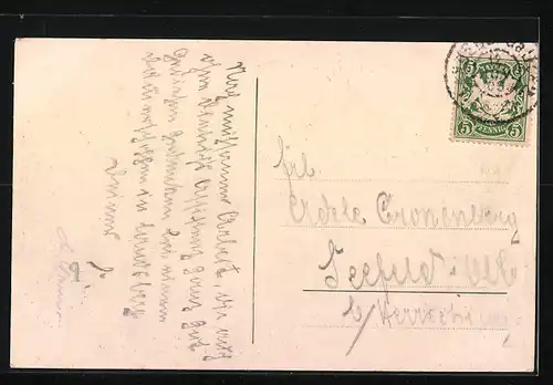 AK Landsberg a. Lech, Teilansicht mit Flussbrücke