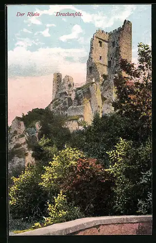 AK Burgruine Drachenfels am Rhein