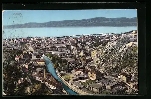 AK Fiume, Generalansicht der Stadt