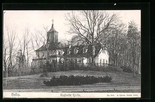 AK Gotha, Blick zur Englischen Kirche