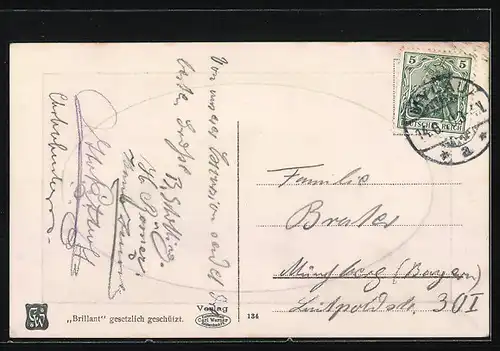 Präge-AK Netzschkau i. Sa., Blick auf die Göltzschtalbrücke